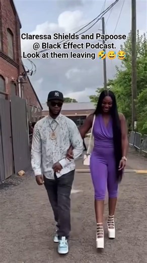 Claressa Shields and Papoose @ Black Effect Podcast. Look at them leaving 🤣😅😂