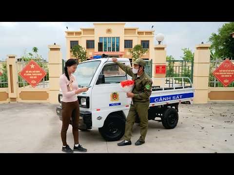 Girl's challenge: Completely convert her Suzuki (500kg) truck into a POLICE car and sell it...