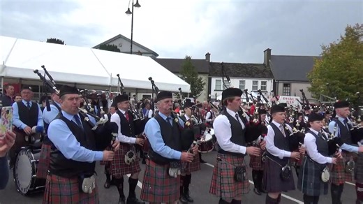 Amazing Grace played by the massed pipe band at the Raphoe Heritage Day in 2019 | We Love Pipe Bands