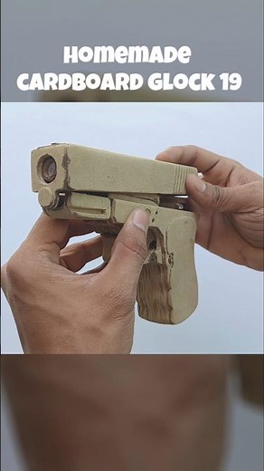 Shell ejecting GLOCK 19 out of cardboard || #shorts #cardboardgun #glock #homemade #fakegun