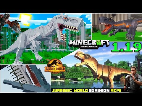 Jurassic World Dominion Add-on For Minecraft Pe 1.19 | Jurassic World 3 mod mcpe 1.19