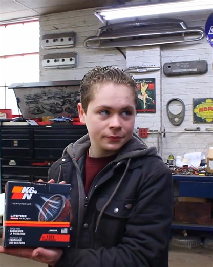 Installing The K&N Filters Air Filter on The '56 Chevy! . . . #giuseppesgarage #giuseppwhattayadoin #gearhead #vintage #vintagecar #vintagecars #classic #classiccar #classiccars #old #oldcar #oldcars #fyp #howto #diy #fb #facebookreels #reels #fbreels #fun #comedy #bluecollar #bluecollarkid #funny #chevy #knfilters #airfilter #installation #mechanickid #kidmechanic | Giuseppe's Garage