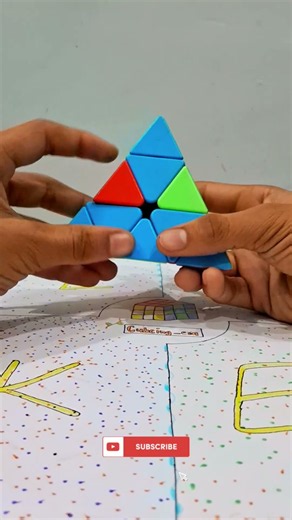 Pyramix Triangle rubix's cube solve OG hidden trick🤯✅️#shortsfeed #trendingshorts#rubikscube #shorts