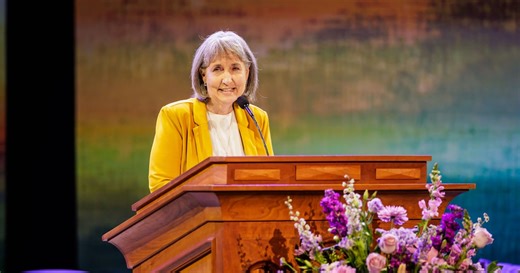 At BYU Women’s Conference, Sister Dennis encourages women to trust in the Lord and walk with Him