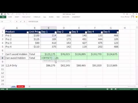 Excel Magic Trick 1010: SUMPRODUCT To Multiply Filtered Columns or Columns With Hidden Rows