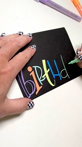 Making a card for my bestie’s birthday today! 🎉 Using Grabie acrylic markers and havin’ a good ol’ time. #letteringvideo #happybirthday #birthdaycards | Lettering by Karen