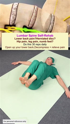 At home lower back pain relief routine for herniated discs, hip tightness and numb legs