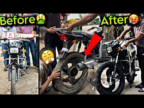 Finally🥵 Install Big Tyre in My New Splendor😱- Splendor Modified Tyre🛞- Best Modified Splendor Ever🔥