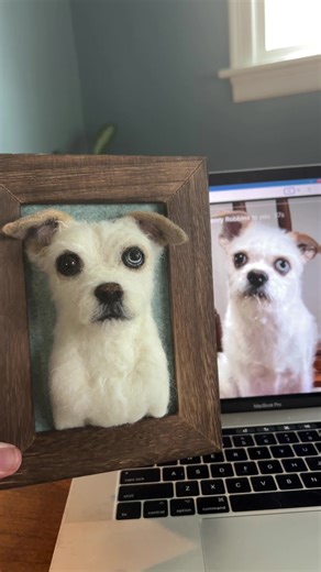 Bowie 💕@Jack Henry Robbins #dogportrait #needlefelting #art