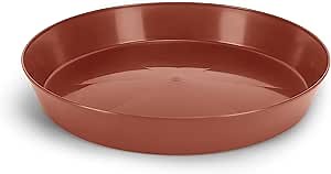 12 Inch (10.1in Base) Single Plant Saucer -Terra Cotta Colored Polypropylene Made in USA'
