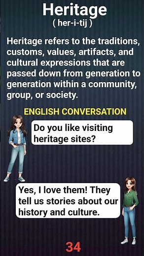 English Vocabulary Heritage l Meaning of Heritage #englishvocabulary #learnenglish #englishcoach20