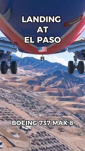 Landing At El Paso 🇺🇸 | Flight Simulator 2024 #aviation #msfs