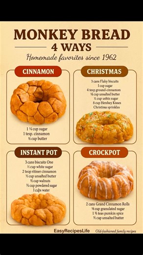 107K views · 144 reactions |  Monkey Bread – 4 Delicious Ways...