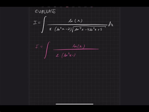 this one was a bit shaky to speedrun 😭 pls lmk if anything is wrong #integral #integration #math #maths