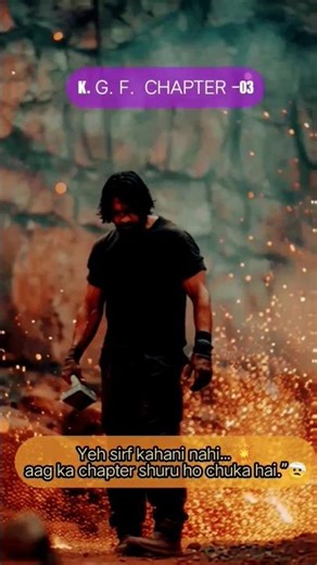 KGF Chapter 3 – Hero Entry ⚒🔥|#kgf #aiart #reelviral