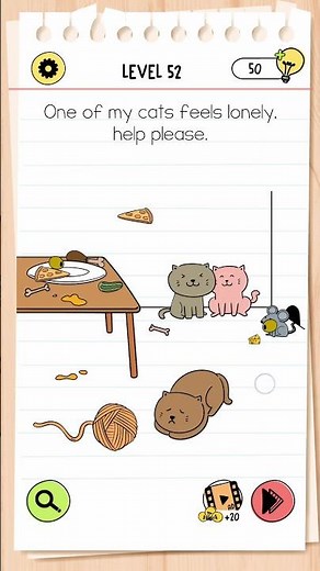 Brain Test 4 : Tricky Friends Level 52 Walkthrough