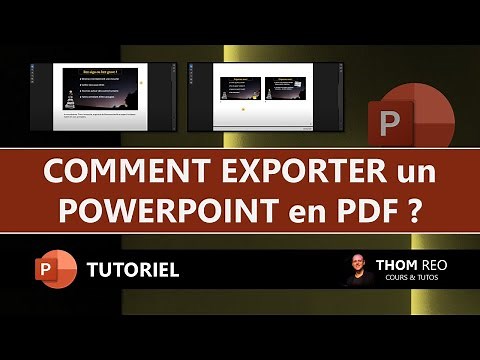 Exporter un POWERPOINT en PDF avec ou sans NOTES - Tuto Microsoft 365