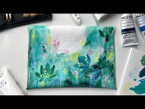 Abstract Palette Knife Acrylic Painting Tutorial
