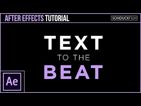 After Effects Tutorial: Sync Text to the Beat