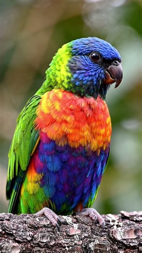 Rare parakeet resting