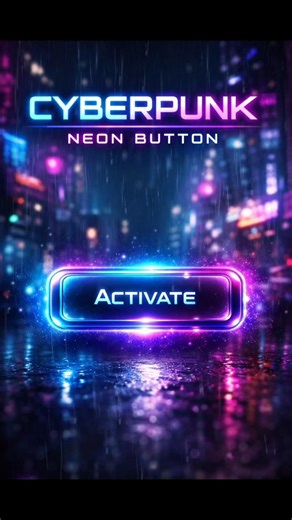 Build a Futuristic Neon Cyberpunk Button 🔮⚡