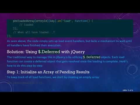 How to Run a Callback Once All Load Functions Have Completed in jQuery