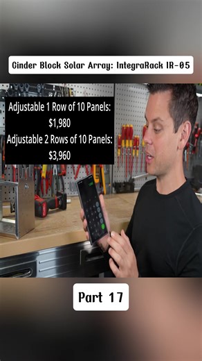 Cinder Block Solar Array: IntegraRack IR-05 #SolarDIY #OffGridPower #RenewableEnergy #part17