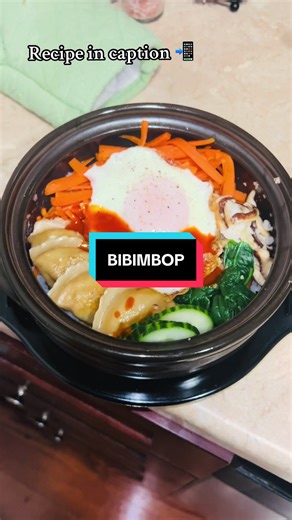 Perfecting my bibimbop every day 😊 #Korean #koreanfoods #easymeals #foodtiktok #viralvideo RECIPE: VEGETABLES AND OTHERS 1. seasoned spinach 2. shiitake mushrooms 3. carrots (Jullienned) 4. 1/2 tsp fine sea salt (1/4 tsp each will be used when cooking shiitake mushroom and carrots) 2 to 3 serving portions of steamed rice 4. 1 egg (depending on the serving portion) 5. korean dumplings (pan fried) 6. bibimbop sauce - gochujang, sesame oil, water, vinegar, and sesame seeds optional.