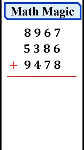 Math unique addition tricks || math magic #addition #mathshorts