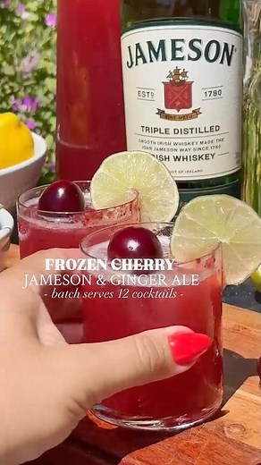 Frozen Cherry Jameson Ginger Ale recipe 🍋⁠ | Jameson Whiskey