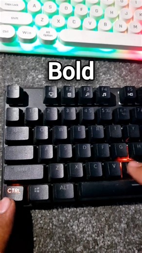 Shortcut key for text Bold