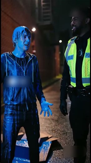 Painted Thief Begs Cops for Rescue