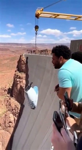 Physics Test: Aircraft Drop From High Dam #shorts #experiment #dam #drop #plane #engineers #test