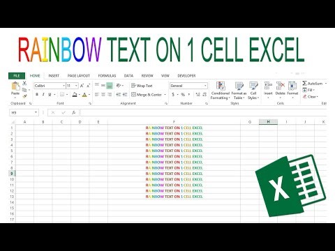 MULTIPLE COLORS IN 1 TEXT | How to coloring each letter in 1 cell excel