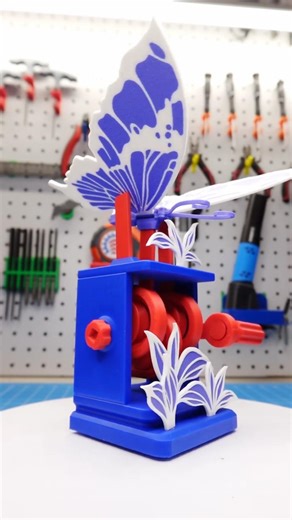 3D Printed Batterfly Automaton #3dprinting #toys #mechanical #diy #automaton