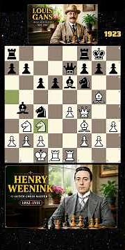 chess Henry Weenink vs Louis Gans (1923) | Amazing Classic Chess Game | 1923