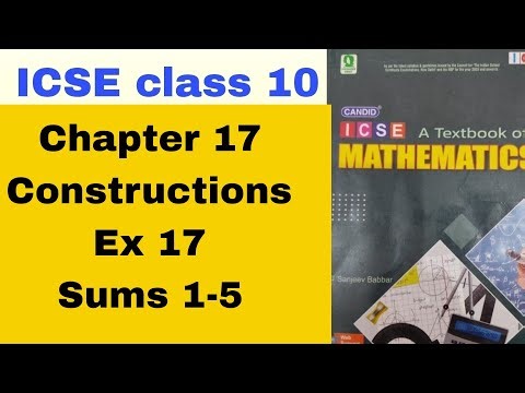 Evergreen candid ICSE Mathematics class10 chapter 17 Constructions Ex 17 Sums 1-5