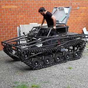 This dad built a fully working tank in his garage for his son that drives and even fires paintballs Meanwhiel In the Garage | Supercar Blondie