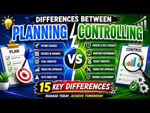 Differences between Planning and Controlling