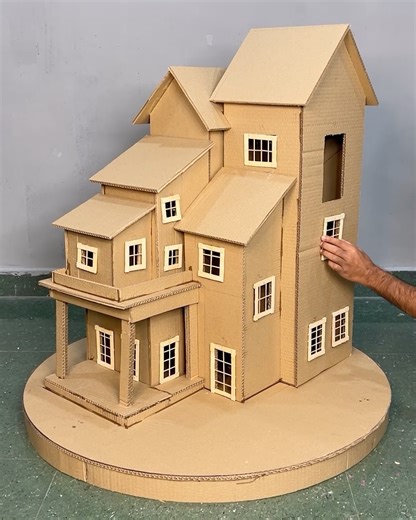 430K views · 4.5K reactions | Multi-Storey House from Cardboard Boxes #Reused #cardboardcraft #House | Deep's CRAFT | Facebook