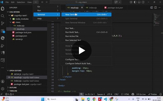 #cognifyz #fullstackdevelopment #webdevelopment #nodejs #expressjs #restapi #internshipexperience #learningjourney | Swapna vemundla