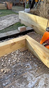 3.1M views · 3.7K reactions | These double sleeper pin corner posts are great idea for planters need concrete around them tomorrow #planters #sleepers # | Wulstan Fencing & Landscapes | Facebook