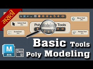 Maya Class 02 - Basic Tools | Poly Modeling Explained in Marathi