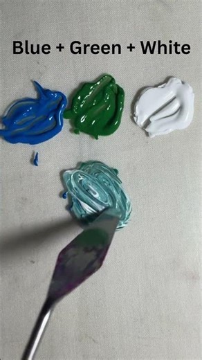 This Mix Creates Perfect Aqua Blue 😍🌊 #shorts #shortsviral #shortsfeed #relaxing #acrylicmixing