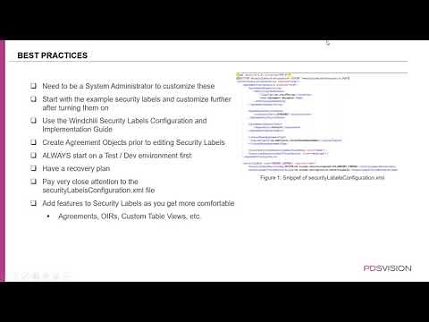 Using Security Labels in Windchill webinar