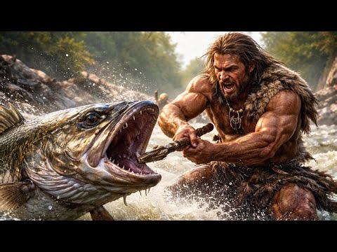 Neanderthals Vs Fish | Prehistoric Story #earlyhumans #humanevolution #prehistoric