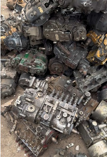 Dismantled Diesel Fuel Injectors and Pump Accessories