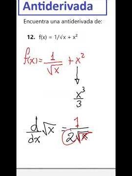 4) Antiderivative of 1/x^(1/2)