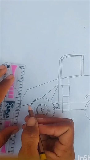 Excavator Drawing Easy Step by Step | Construction Vehicle Drawing