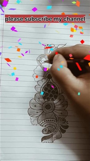 easy pencil Mehndi drawing||pencil mehndi design 🥲#mehndi